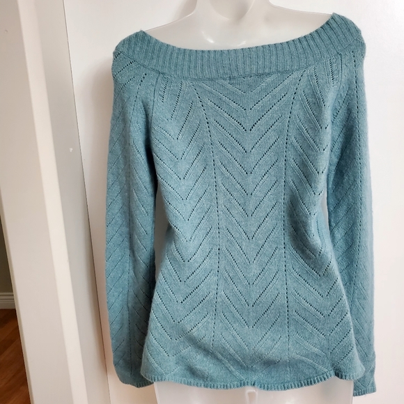 RW&CO Cashmere wool blend Pindot Sweater Small - Picture 7 of 10